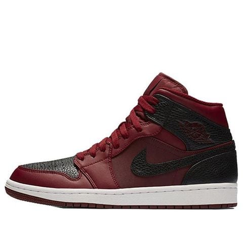 Jordan 1 Retro Mid Team Red Black 554724-601 Chính Hãng - Qua Sử Dụng - Độ Mới Cao