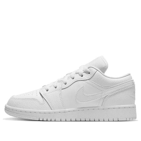 Air Jordan 1 Low 'Triple White Tumbled Leather' 553560-130 Chính Hãng - Qua Sử Dụng - Độ Mới Cao