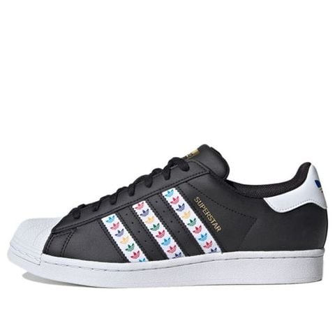 Adidas Superstar Black Multi-Color Trefoil Stripes ART FZ0058 Chính Hãng - Qua Sử Dụng - Độ Mới Cao