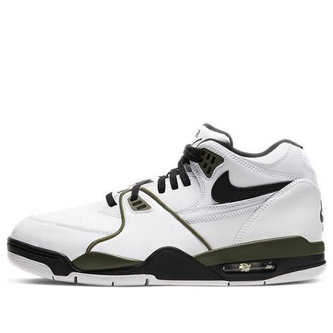 Nike Air Flight 89 White Black Olive CJ5390-101 Chính Hãng - Qua Sử Dụng - Độ Mới Cao