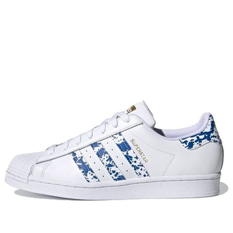 Adidas Superstar 'White Blue Splatter' ART FY7713 Chính Hãng - Qua Sử Dụng - Độ Mới Cao