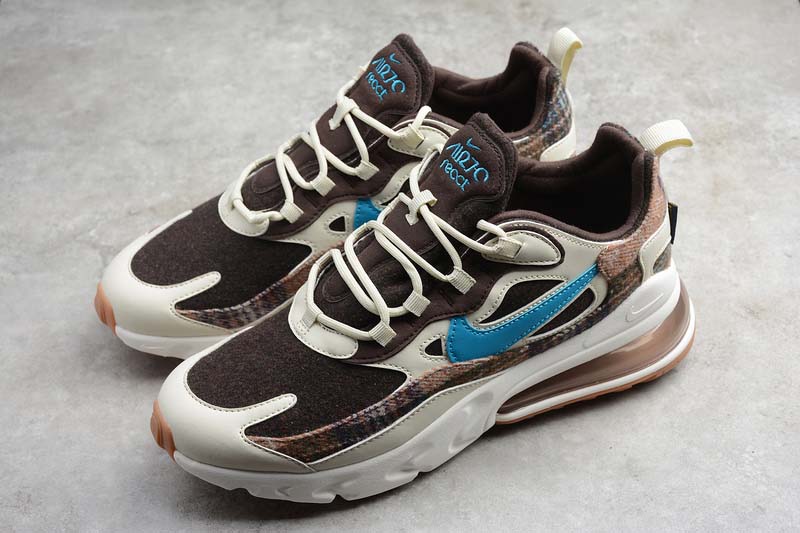 Nike Air Max 270 React Pendleton By You Custom White Brown