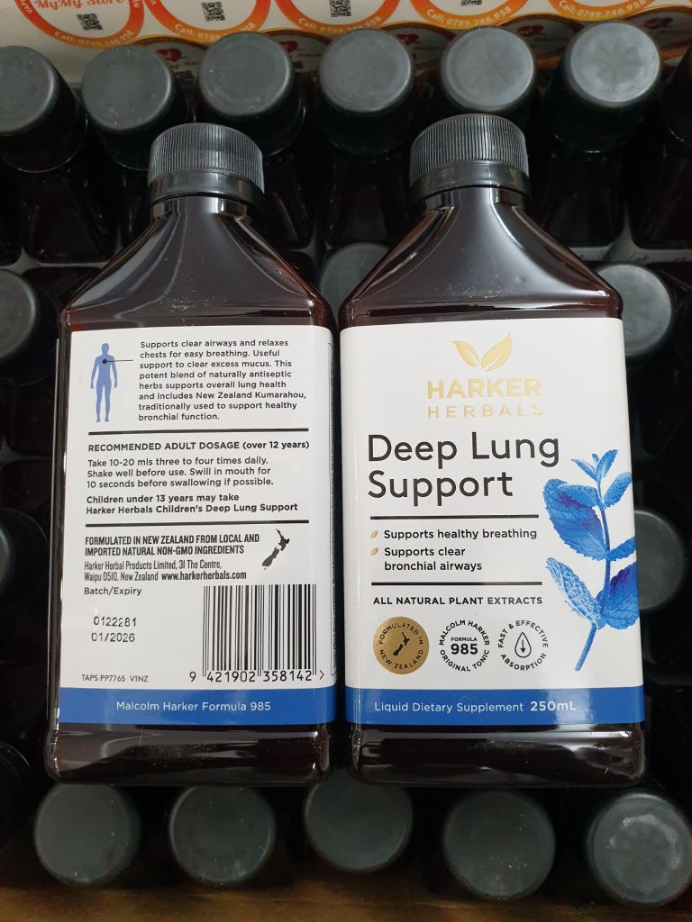 Harker bổ phổi deep lung support 250ml New Zeand. (Chai)