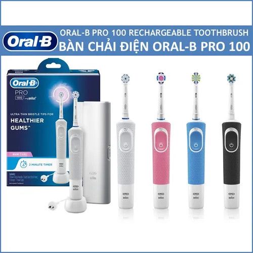 Bàn chải điện Oral-B Pro 100 Cross Action Electric Toothbrush, ÚC (Hộp)