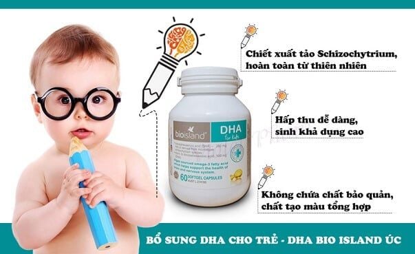 Bio Island dha kids 60V, Úc. (Lọ)