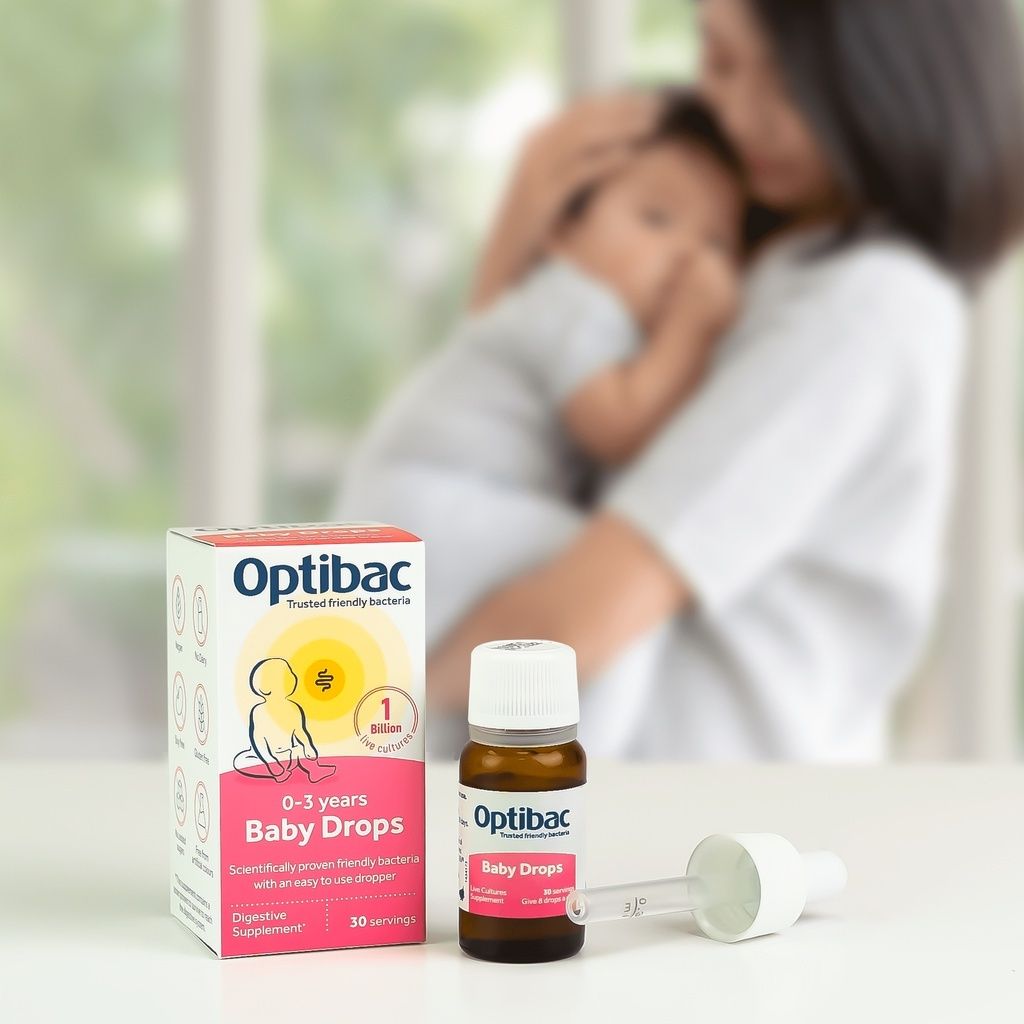 Men vi sinh Optibac Hồng dạng giọt Drops trẻ sơ sinh 0- 3 tuổi (Hộp)