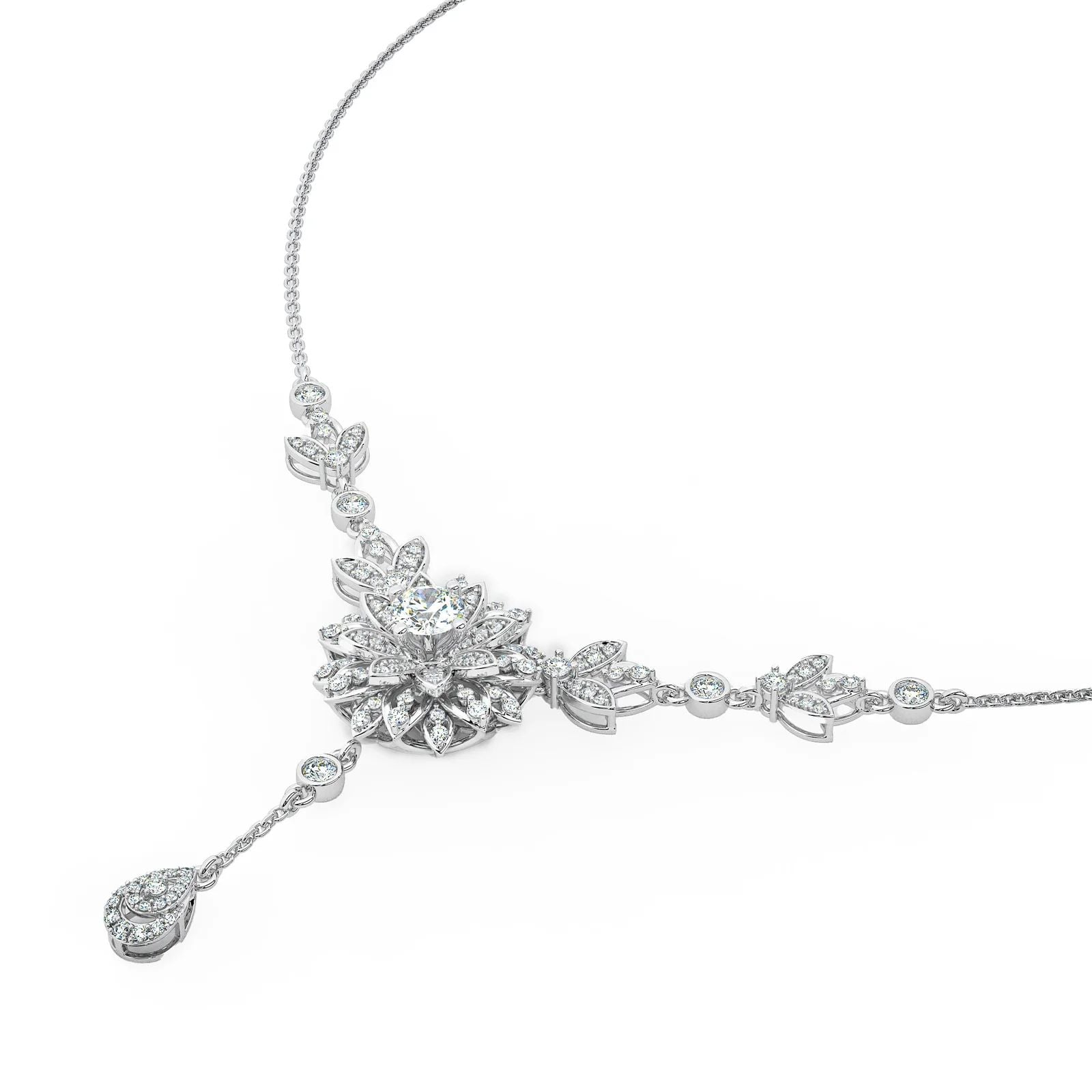 Bộ Trang Sức Kim Cương Tự Nhiên Lotus Brilliance