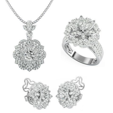 Bộ Trang Sức Kim Cương Lotus Elegance Sen Phú Quí