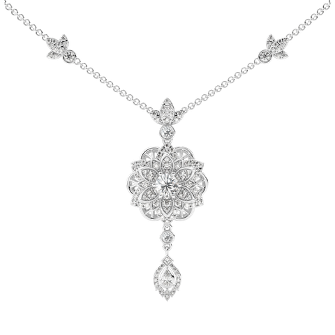 Dây Chuyền Liền Mặt Kim Cương Tự Nhiên - FPFYJ2401801