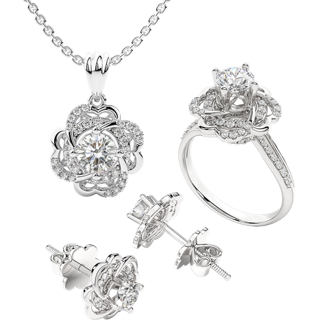 Bộ Trang Sức Kim Cương Loveknot 2025