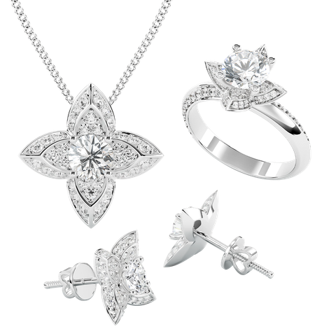 Bộ Trang Sức Kim Cương Stella