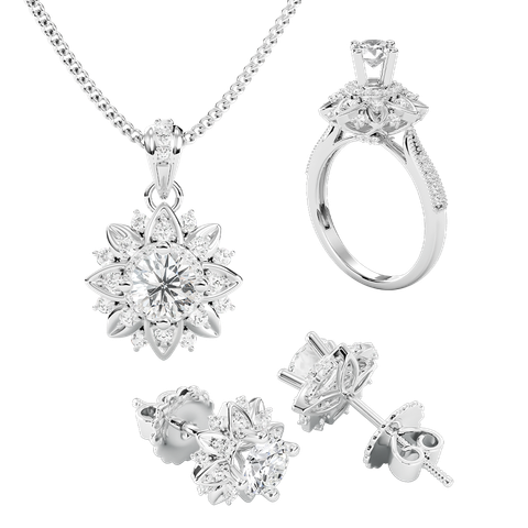 Bộ Trang Sức Kim Cương Radiant Lotus