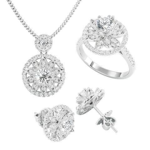 Bộ Trang Sức Kim Cương Serene Lotus