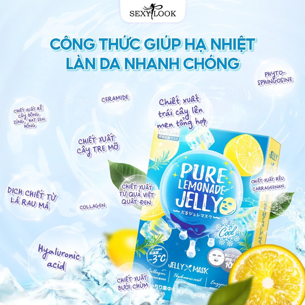 (HSD 10/2025) MẶT NẠ THẠCH JELLY CHANH - CẤP ẨM LÀM MÁT