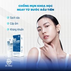 (HSD 29/09/2025) SỮA RỬA MẶT DR.MAY B3 KIỀM DẦU, GIẢM MỤN - DR.MAY B3 ANTI-ACNE FACIAL CLEANSER