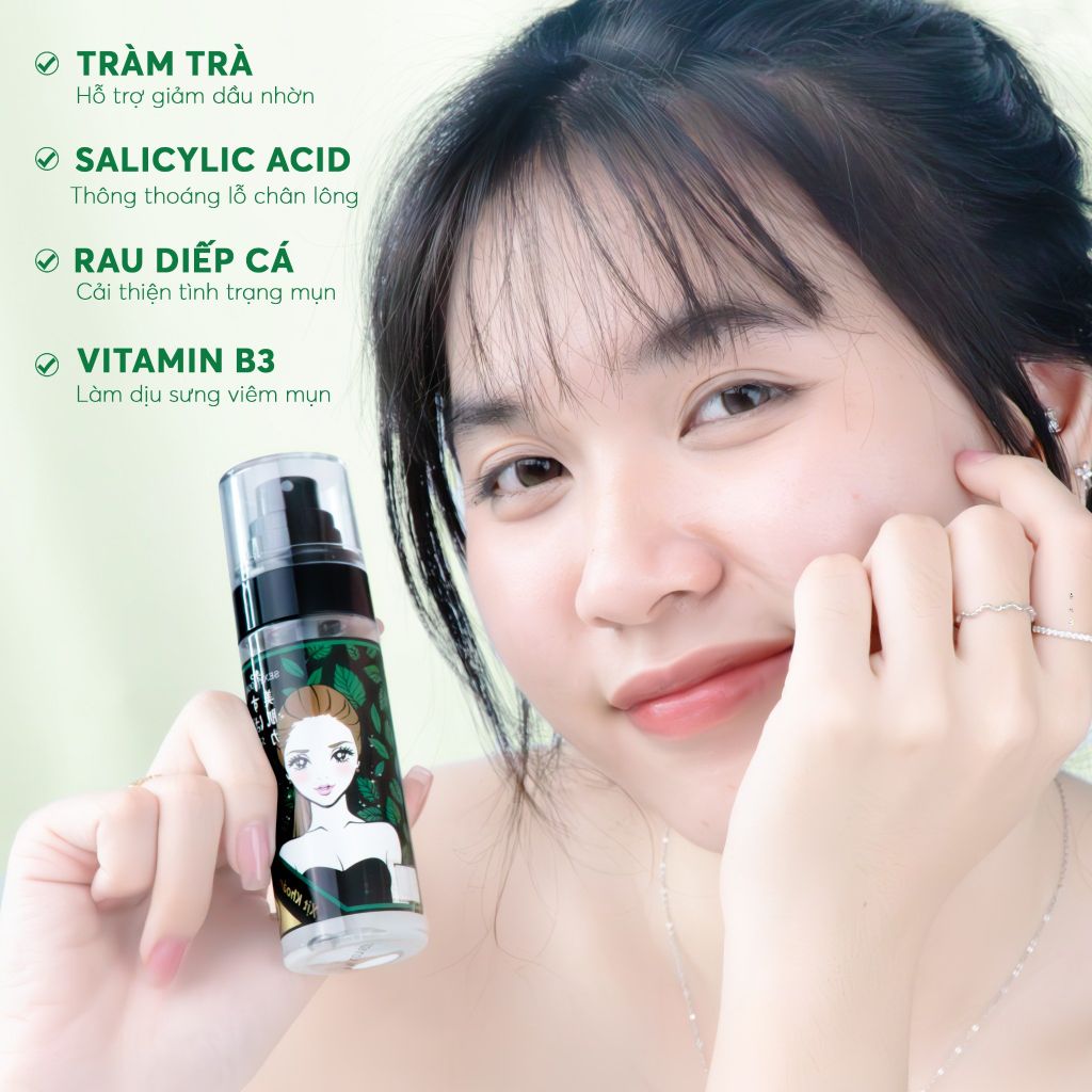 XỊT KHOÁNG TRÀM TRÀ HỖ TRỢ GIẢM DẦU MỤN VÀ DƯỠNG ẨM DA SEXYLOOK