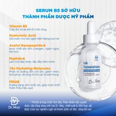 (HSD 13/06/2025) TINH CHẤT DR.MAY HYALURONIC ACID + B5 CẤP NƯỚC PHỤC HỒI DA - 30ML