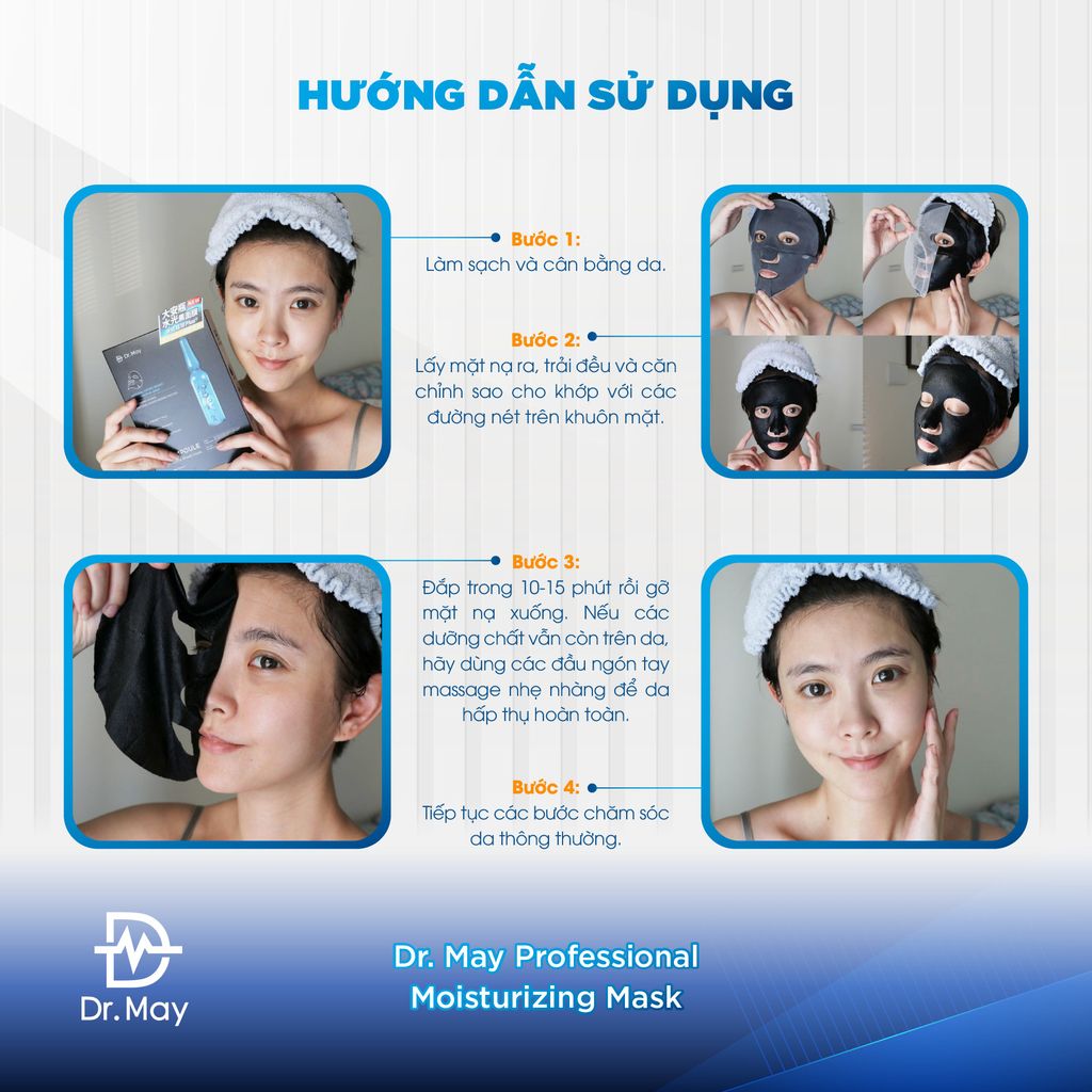 (HSD 11/10/2025) COMBO 2 HỘP MẶT NẠ DR.MAY DƯỠNG ẨM CHUYÊN SÂU - DR.MAY PROFESSIONAL MOISTURIZING MASK