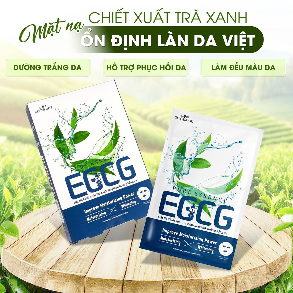 CB 8 MIẾNG MẶT NẠ TRÀ XANH SEXYLOOK - DƯỠNG SÁNG DA