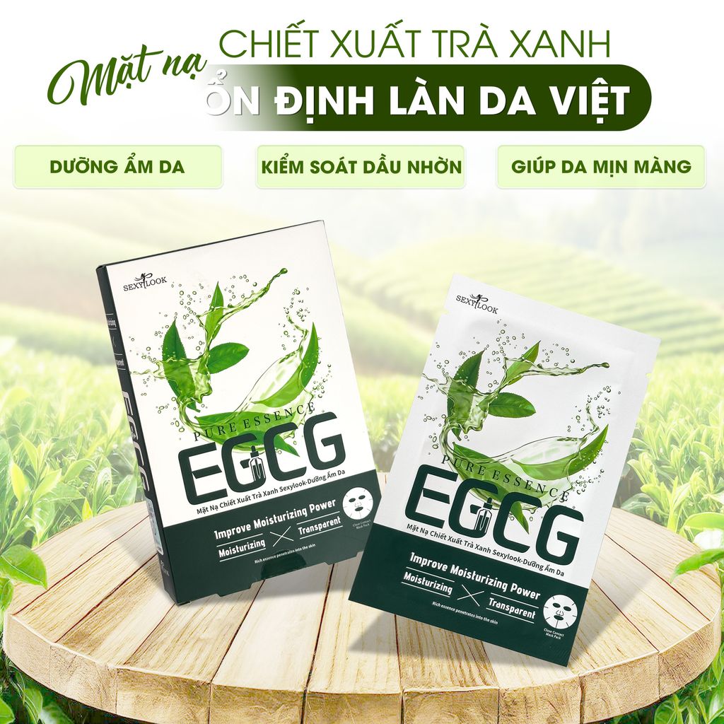 MIẾNG LẺ MẶT NẠ TRÀ XANH DƯỠNG SÁNG / DƯỠNG ẨM DA