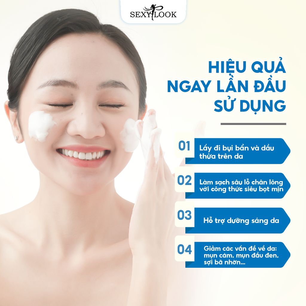 COMBO 2 TUÝP SỮA RỬA MẶT LÊN MEN DƯỠNG TRẮNG GIẢM THÂM