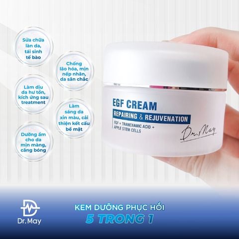 (HSD 10/2025) KEM DƯỠNG TẾ BÀO GỐC DR.MAY TÁI TẠO VÀ PHỤC HỒI DA TỔN THƯƠNG - DR.MAY EGF REPAIRING CREAM