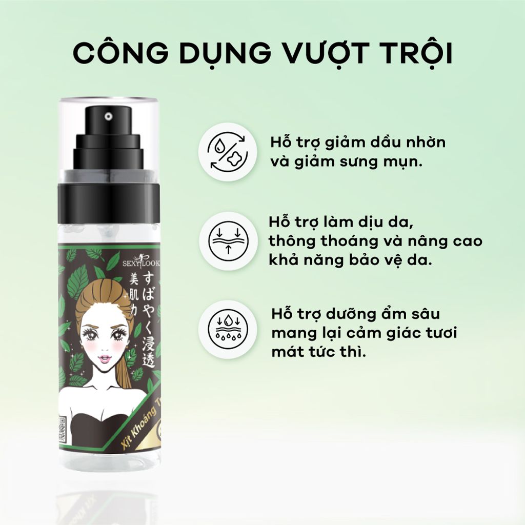 COMBO 2 CHAI XỊT KHOÁNG TRÀM TRÀ HỖ TRỢ GIẢM DẦU MỤN VÀ DƯỠNG ẨM DA SEXYLOOK