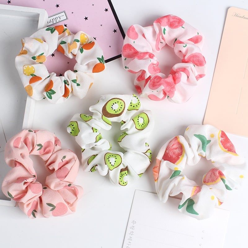 Mua Dây buộc tóc scrunchies đeo tay cherry nhiều màu  số 2 tại Sika Store