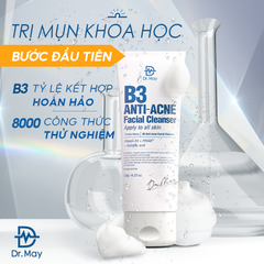 (HSD 29/09/2025) SỮA RỬA MẶT DR.MAY B3 KIỀM DẦU, GIẢM MỤN - DR.MAY B3 ANTI-ACNE FACIAL CLEANSER