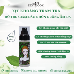 XỊT KHOÁNG TRÀM TRÀ HỖ TRỢ GIẢM DẦU MỤN VÀ DƯỠNG ẨM DA SEXYLOOK