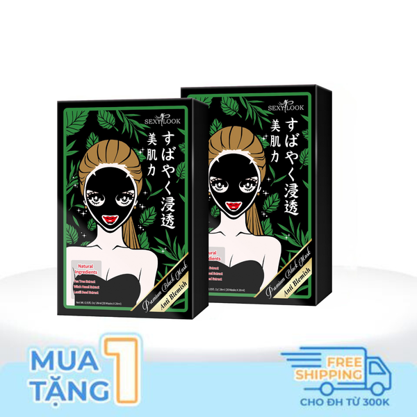 COMBO 2 HỘP MẶT NẠ ĐEN TRÀM TRÀ KIỂM SOÁT DẦU VÀ MỤN