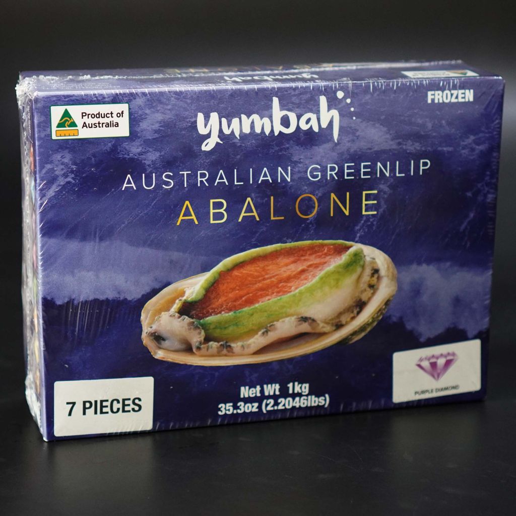 Bào ngư Úc viền xanh nguyên con đông lạnh - size 7 con/kg