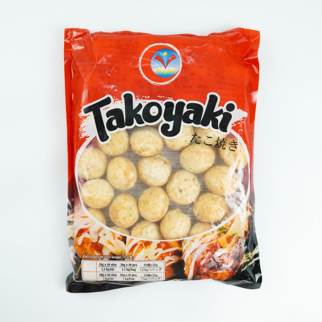 Bánh TAKOYAKI (bánh bạch tuộc) 40 viên túi 1,2kg