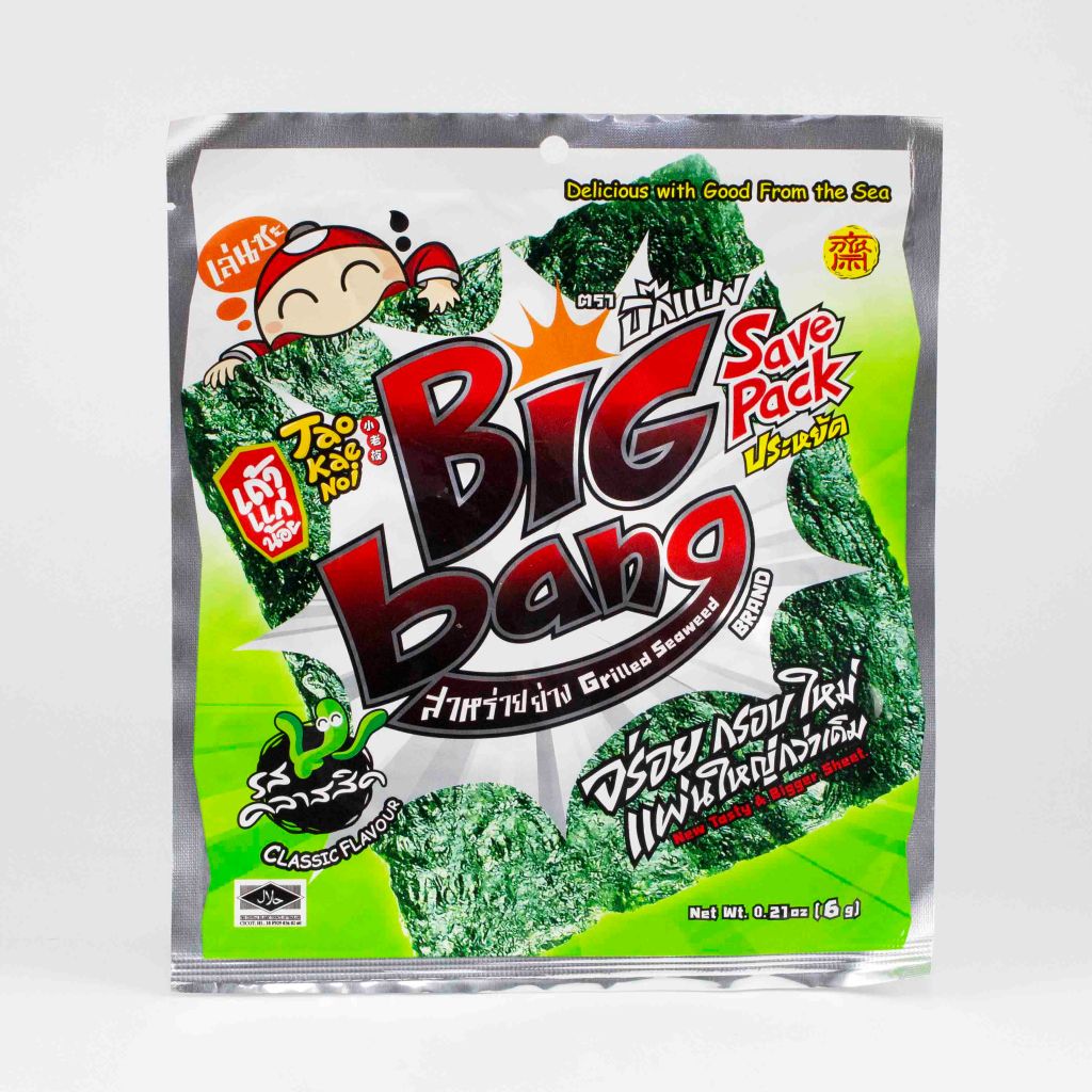 Bánh Snack rong biển giòn cậu chủ (TaoKaeNoi) BIG BANG 6g