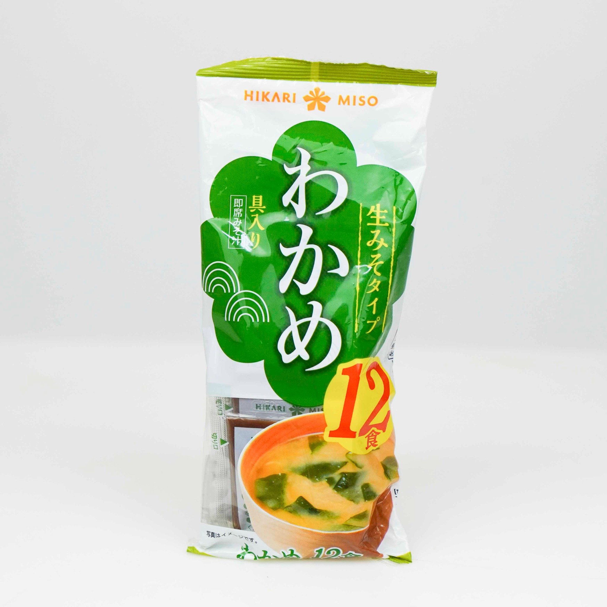 Súp Miso rong biển Wakame ăn liền Hikari Miso 216g (12 gói)