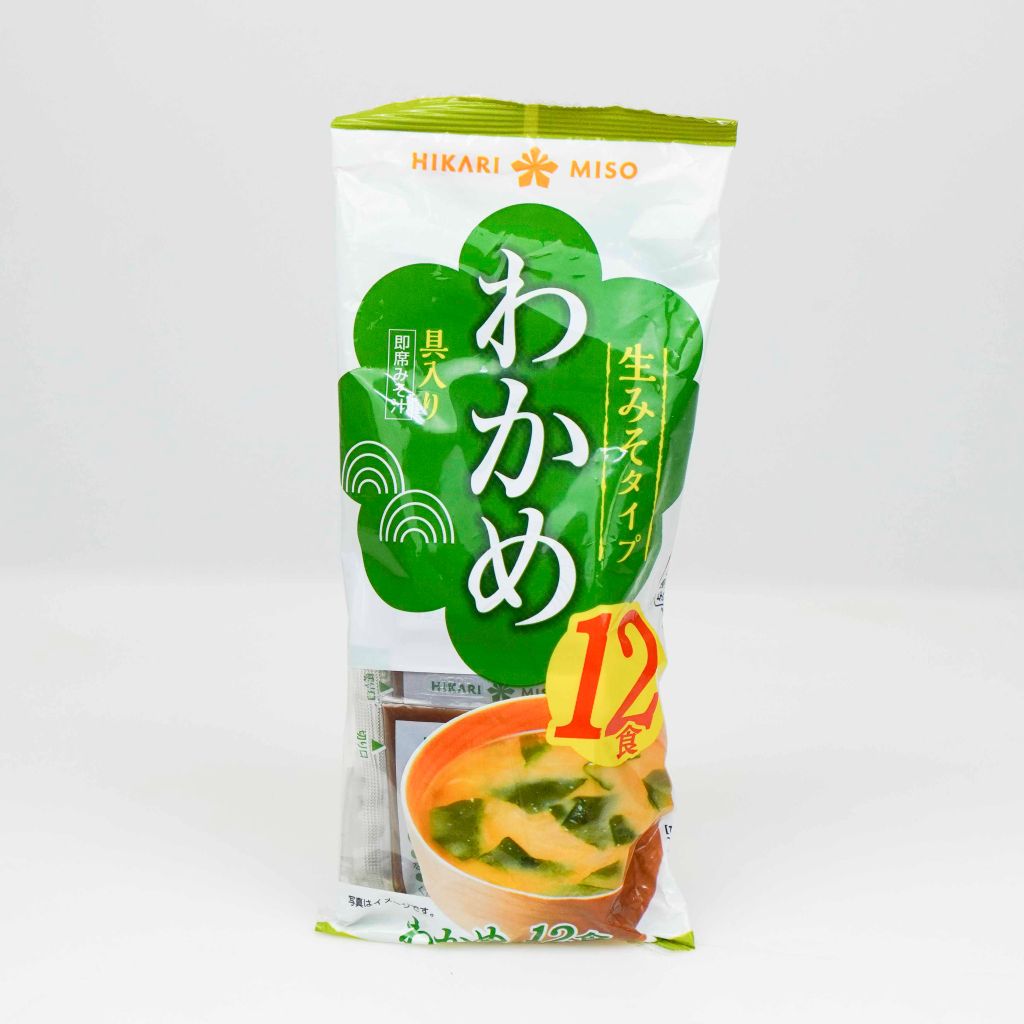 Súp Miso rong biển Wakame ăn liền Hikari Miso 216g (12 gói)