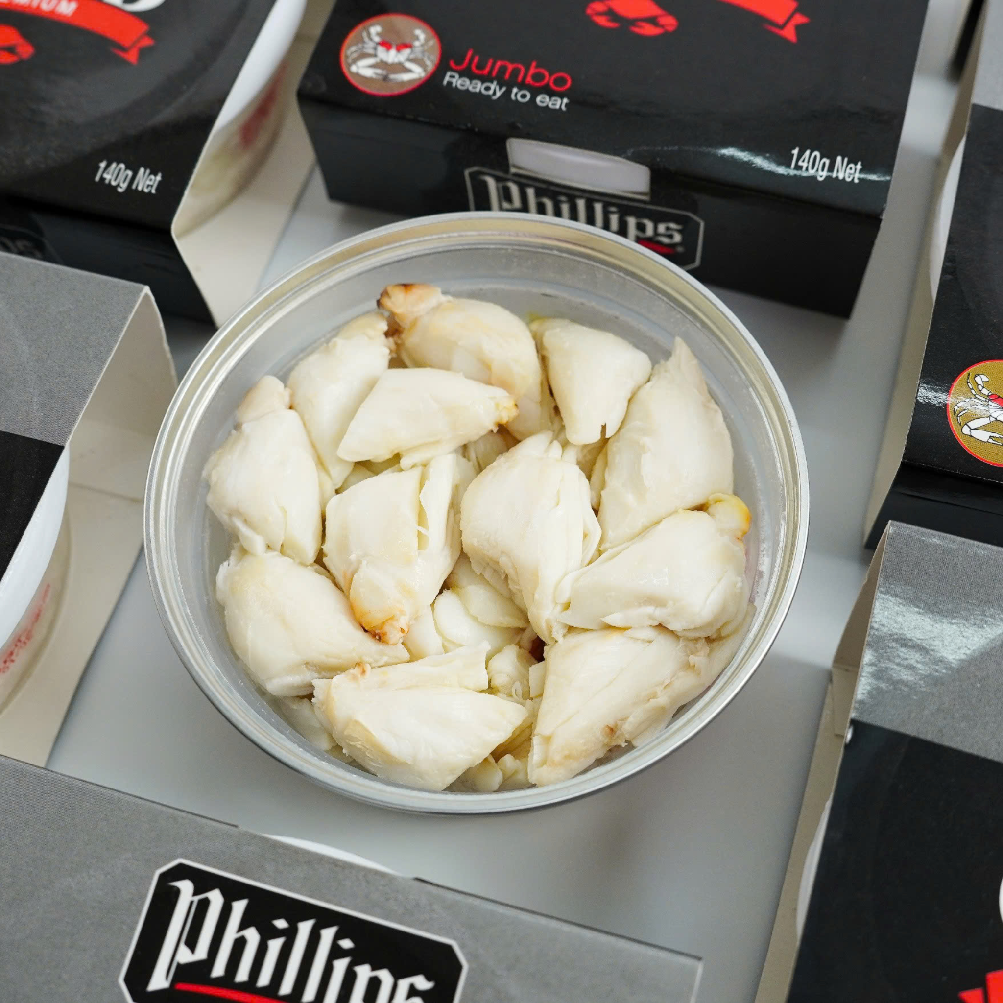 Thịt đùi ghẹ thanh trùng cao cấp ( Premium Pasteurized Jumbo Lump Crab Meat) 140g