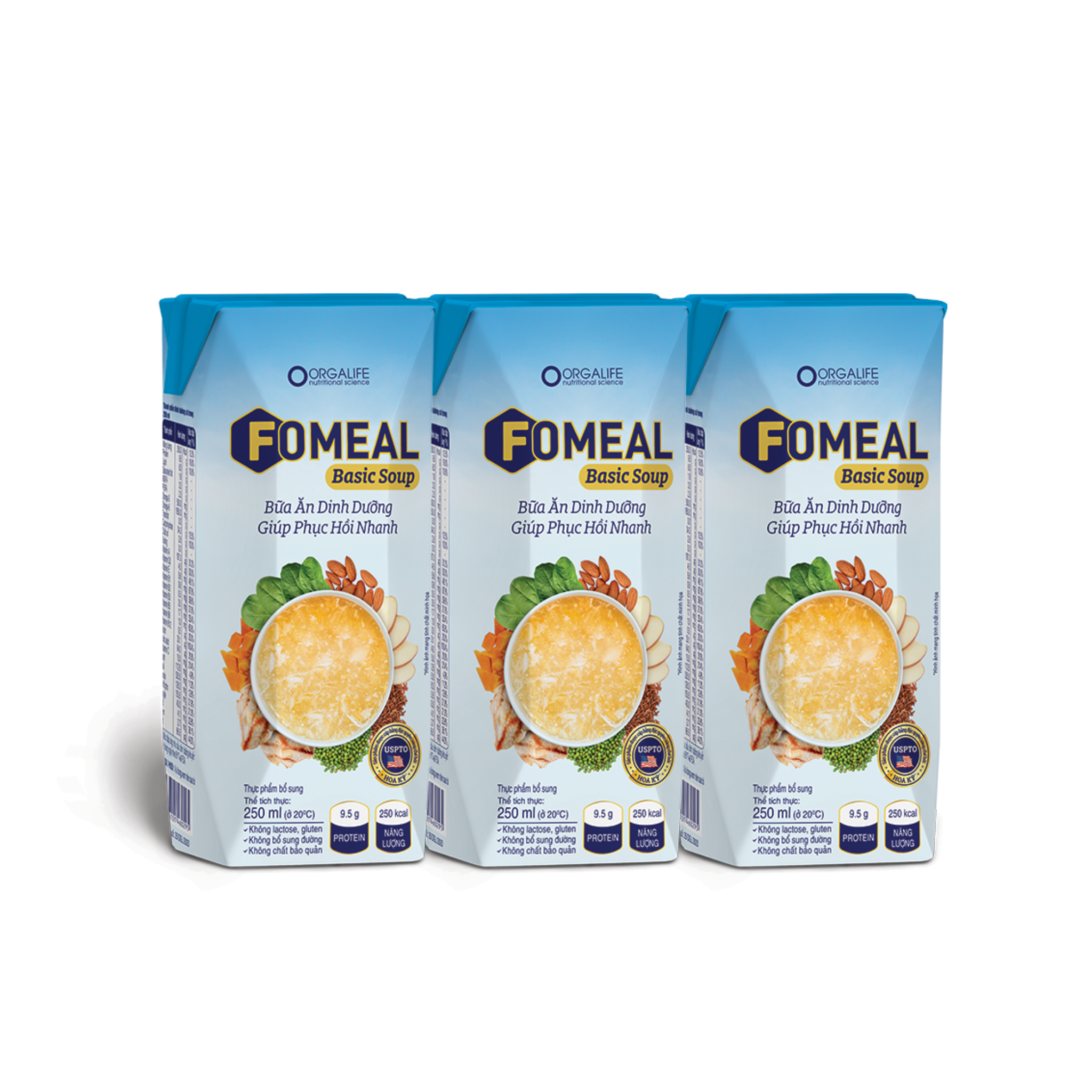  Thực phẩm dinh dưỡng Fomeal Basic Soup - Lốc 3 Hộp x 250ml 