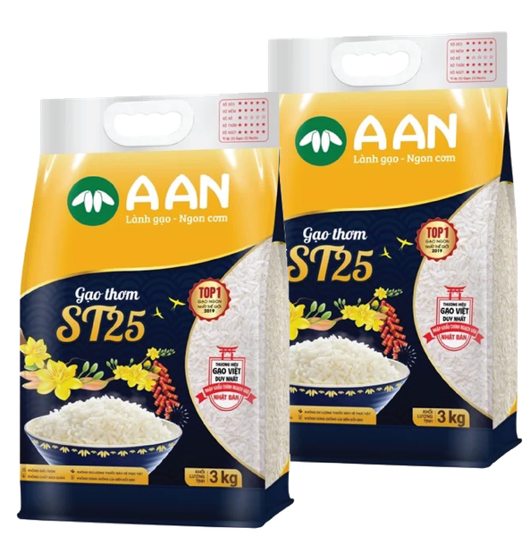 Gạo thơm ST25 A An túi 3kg