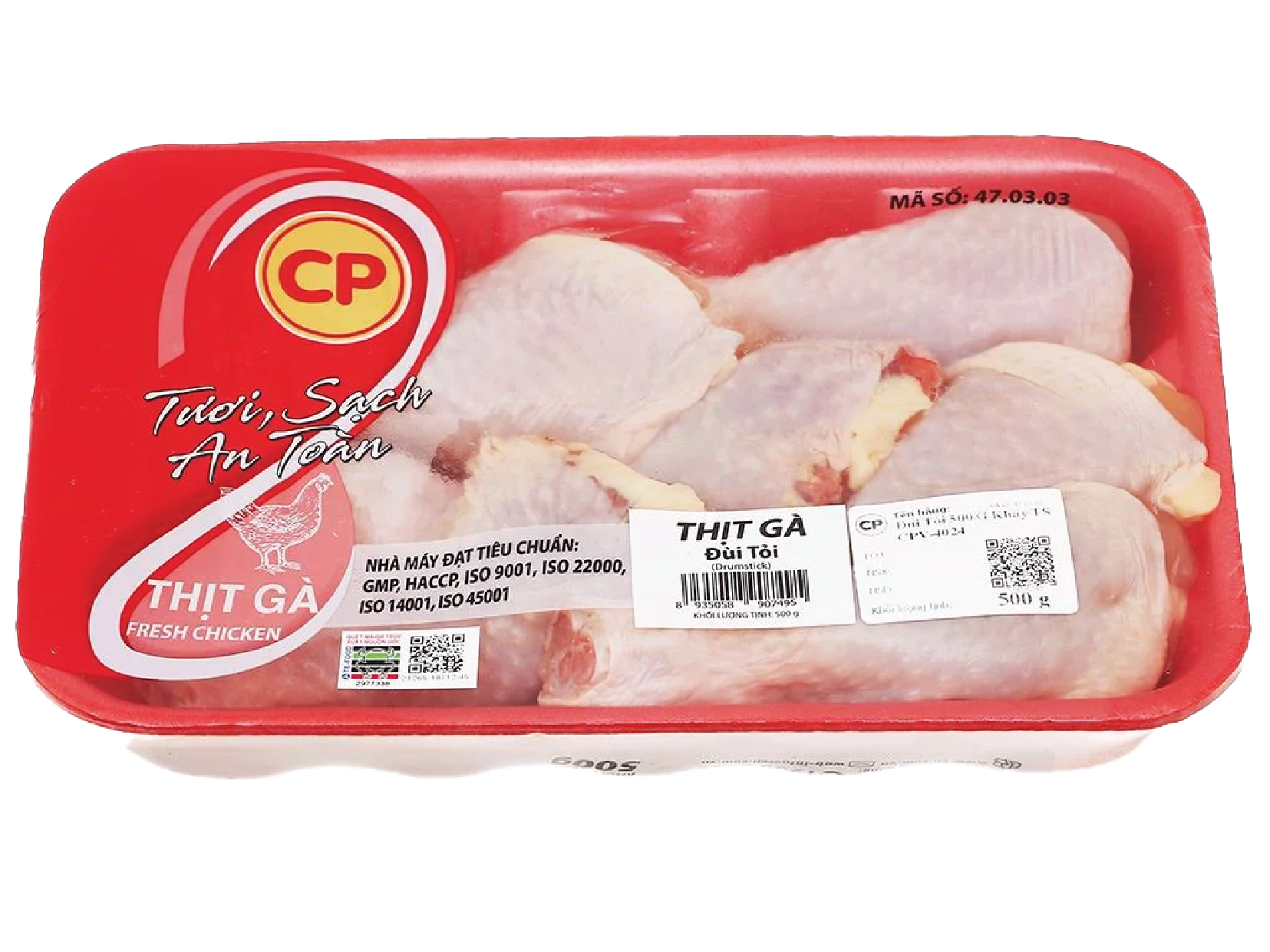 ĐÙI TỎI TƯƠI TS KHAY 500gr