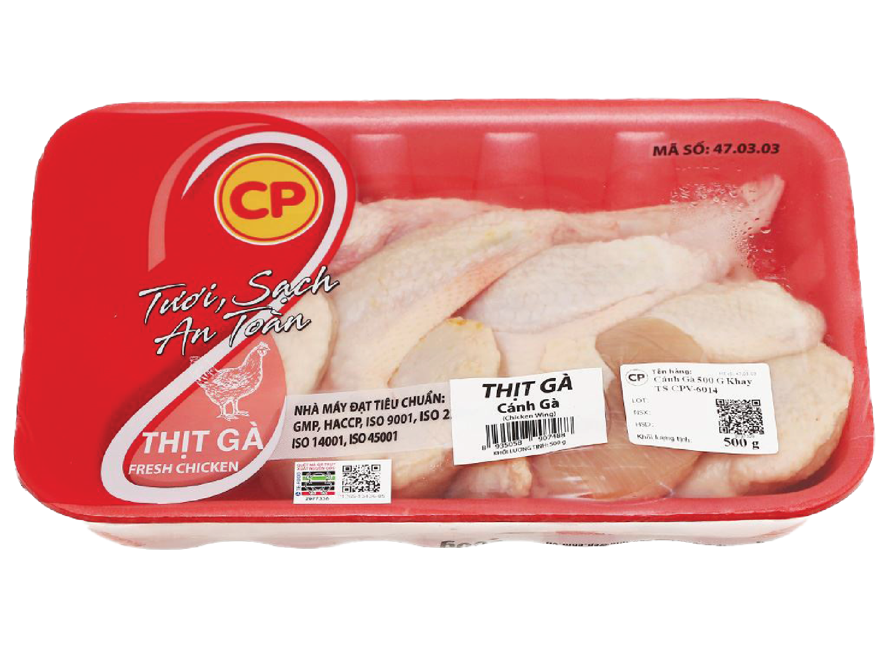 CÁNH GÀ TƯƠI TS KHAY 500gr