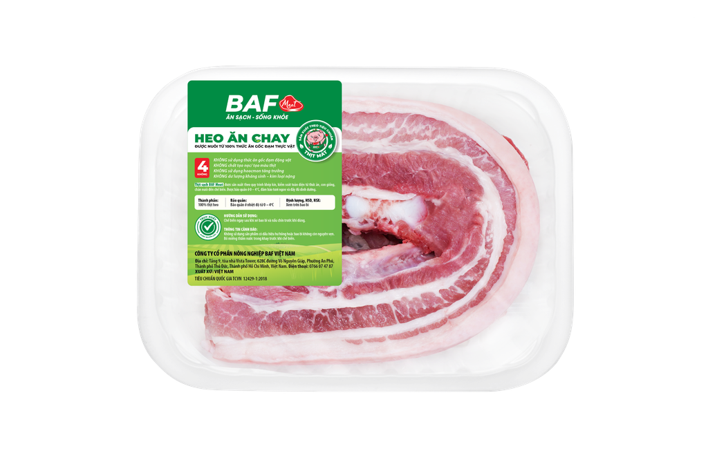 Ba rọi heo tươi rút sườn BAF 500g
