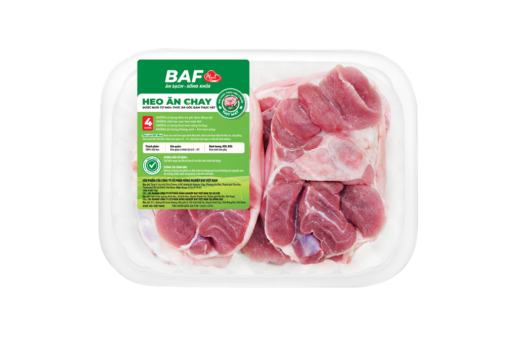 Bắp giò heo sau có xương BaF 1kg (Quy cách: 1 - 1.5kg/bắp)