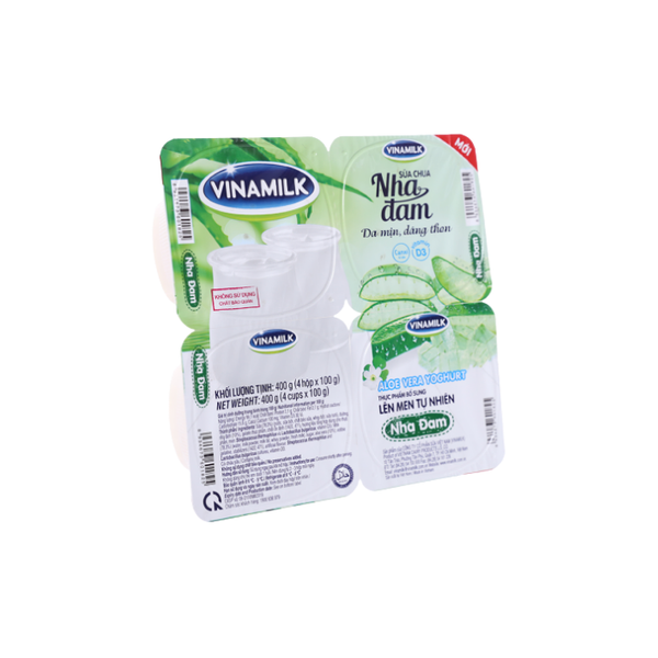 Sữa chua ăn nha đam 100g lốc 4 hộp Vinamilk