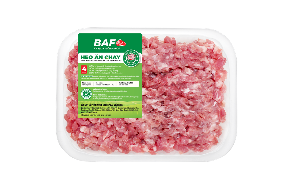 Thịt heo xay tươi BAF 500g