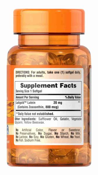  Viên Bổ Mắt Tăng Cường Thị Lực Puritan's Pride Lutein Zeaxanthin 