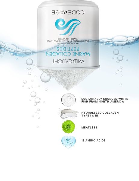  Collagen Dạng Bột Từ Cá Code Age Wild Caught Marine Collagen Peptides Powder 
