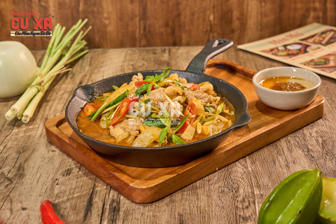  Gầu Bò Tơ Nguyên Da Xào Sả Ớt 