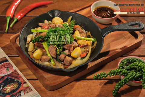  Lõi Lưỡi Bò Cháy Tỏi Tiêu Xanh 