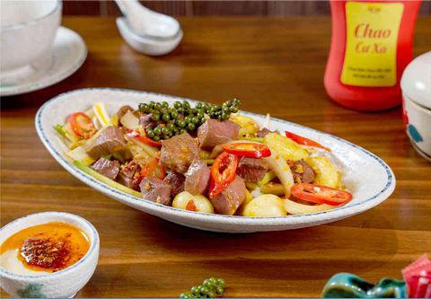  Lõi Lưỡi Bò Cháy Tỏi Tiêu Xanh 